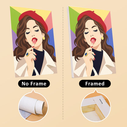 Bandanas, Berets and Red Lips mini paint by numbers – image 13