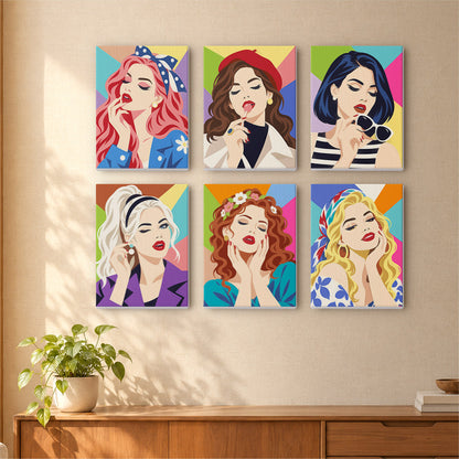 Bandanas, Berets and Red Lips mini paint by numbers – image 16