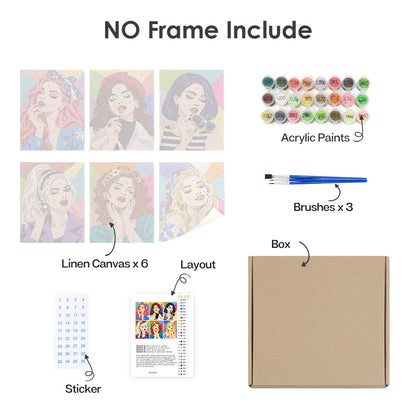 Bandanas, Berets and Red Lips mini paint by numbers – image 19