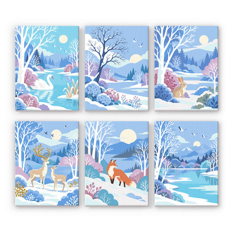 Winter Woodland Scenes mini paint by numbers – image 7