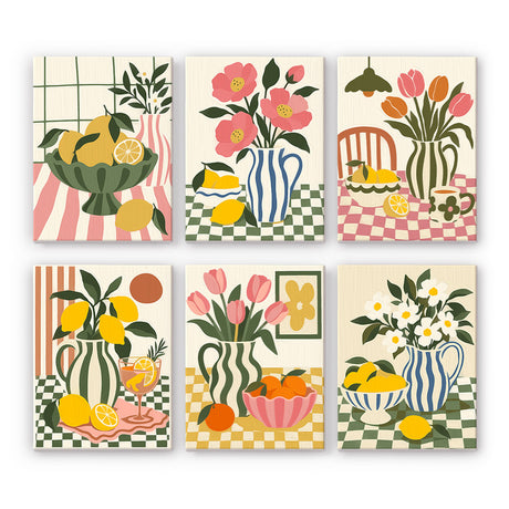 Modern Floral Table Scenes mini paint by numbers – image 7