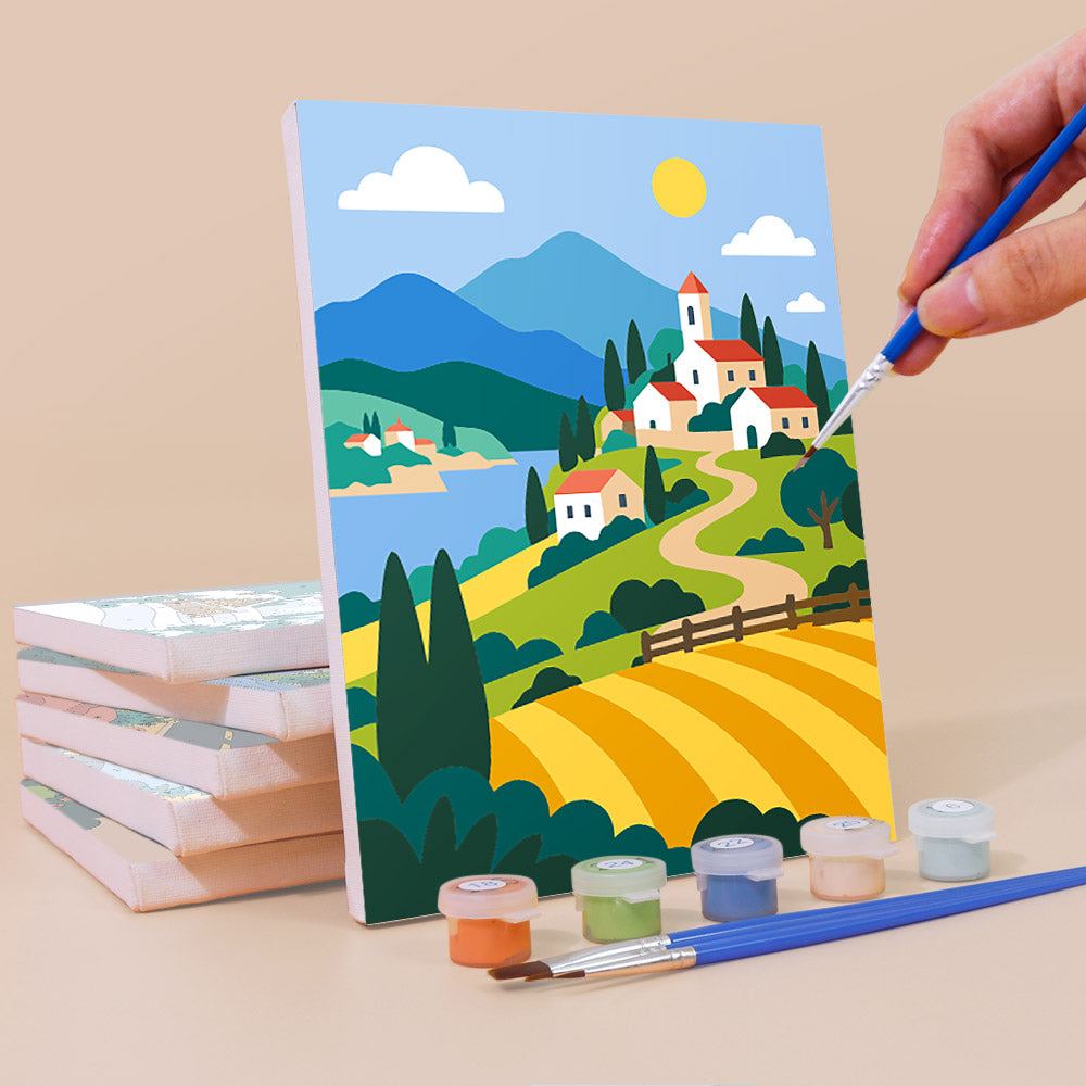 Colorful Scenic Journeys mini paint by numbers – image 3