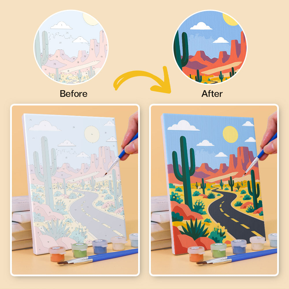 Colorful Scenic Journeys mini paint by numbers – image 10