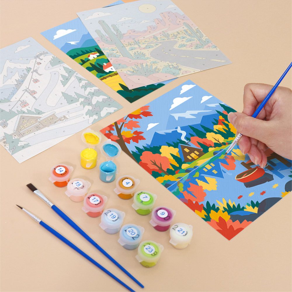 Colorful Scenic Journeys mini paint by numbers – image 12