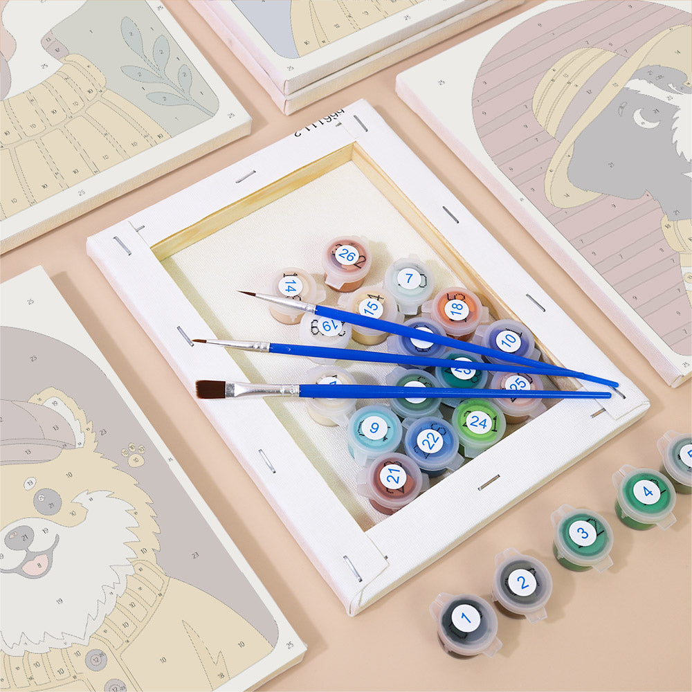Fashionable Dogs mini paint by numbers – image 2