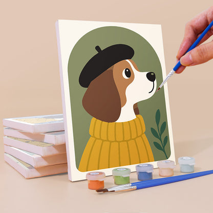 Fashionable Dogs mini paint by numbers – image 3