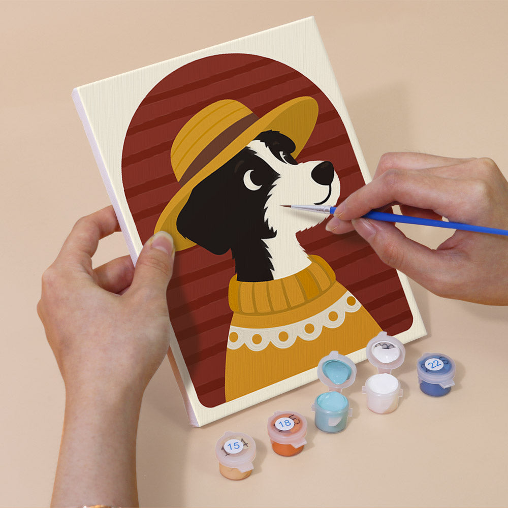 Fashionable Dogs mini paint by numbers – image 5