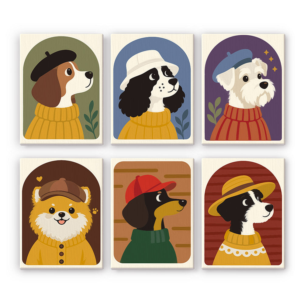 Fashionable Dogs mini paint by numbers – image 7