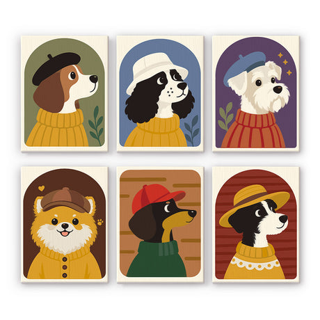 Fashionable Dogs mini paint by numbers – image 7