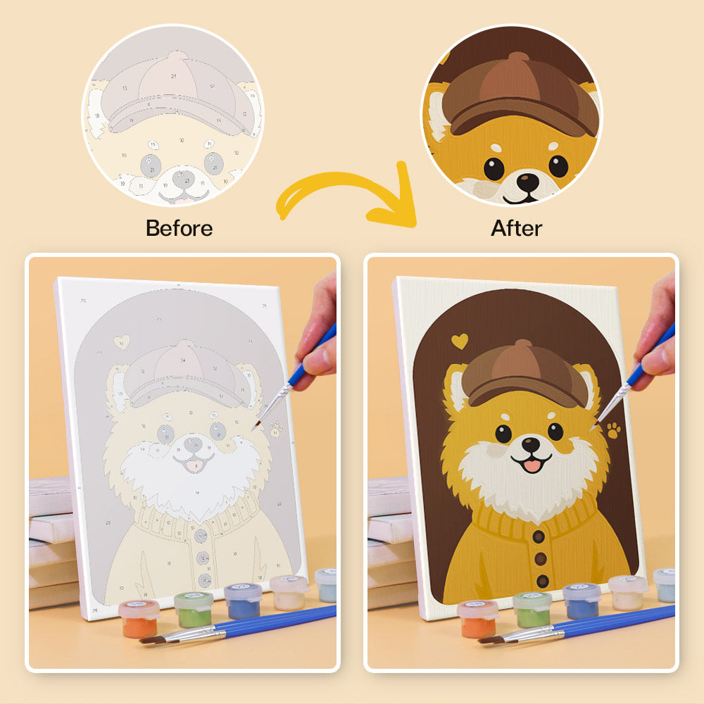 Fashionable Dogs mini paint by numbers – image 10