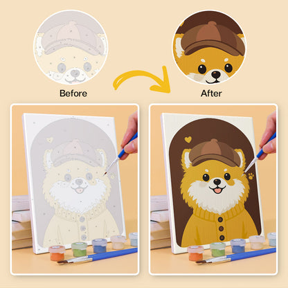 Fashionable Dogs mini paint by numbers – image 10