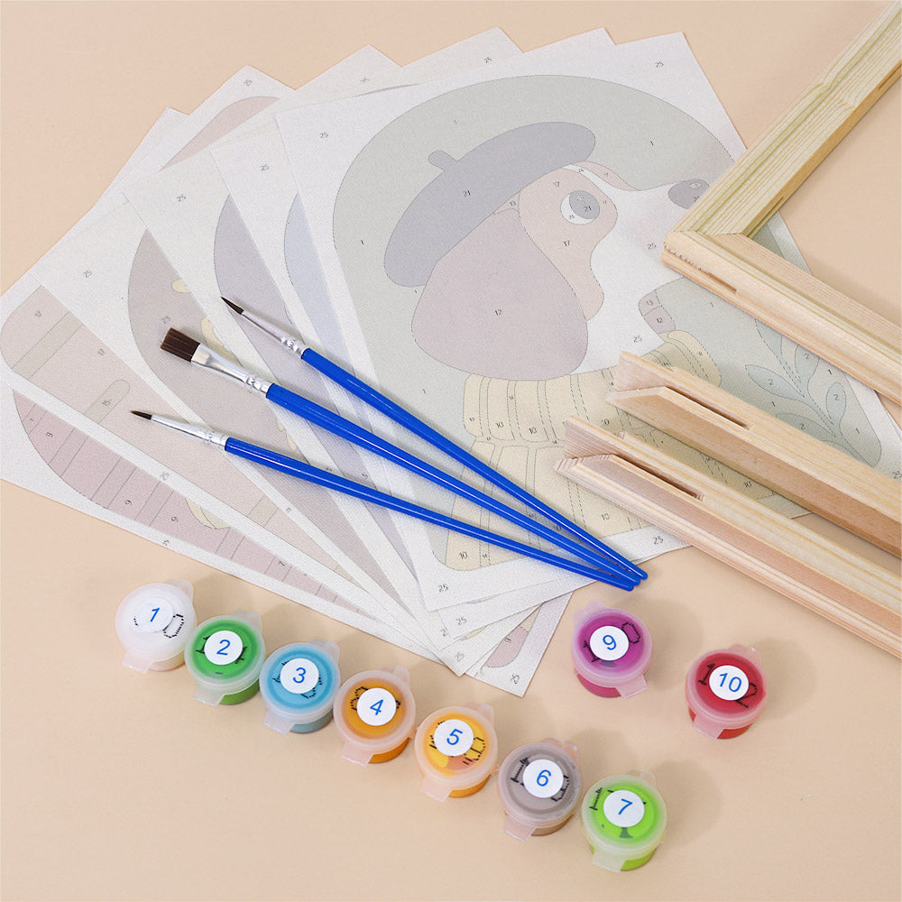 Fashionable Dogs mini paint by numbers – image 11
