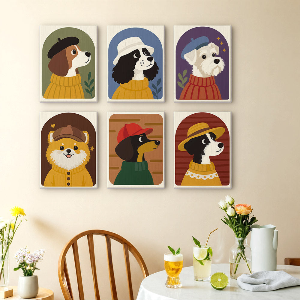 Fashionable Dogs mini paint by numbers – image 14