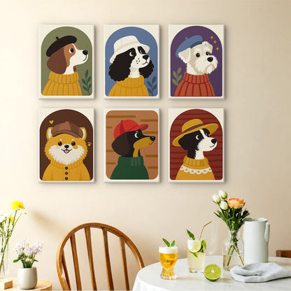 Fashionable Dogs mini paint by numbers – image 14