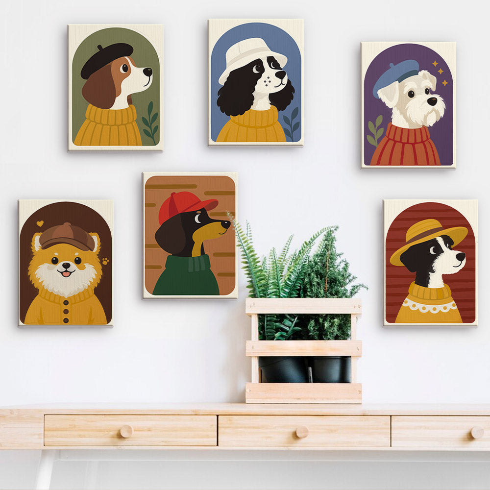 Fashionable Dogs mini paint by numbers – image 15