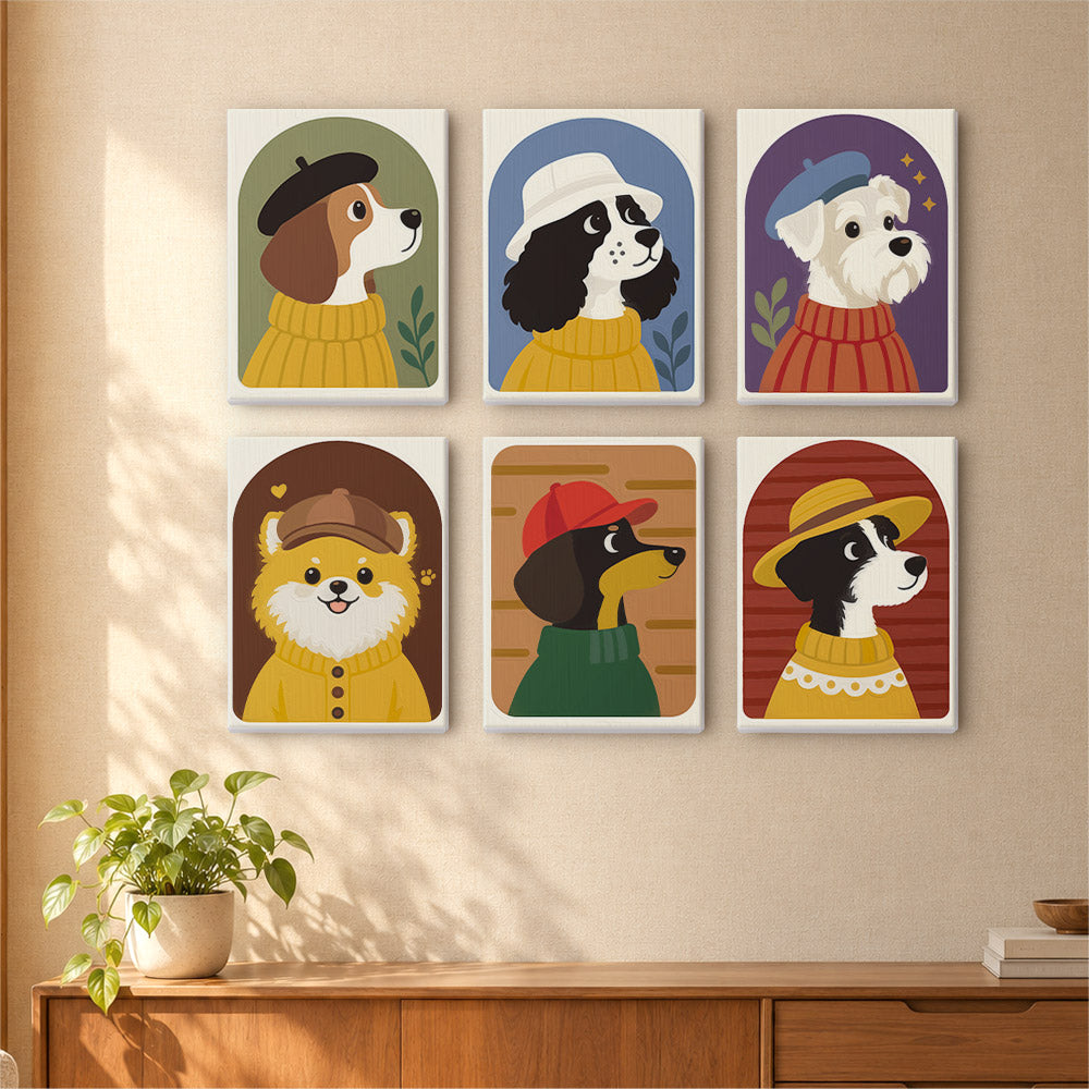 Fashionable Dogs mini paint by numbers – image 16