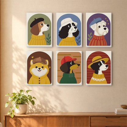 Fashionable Dogs mini paint by numbers – image 16