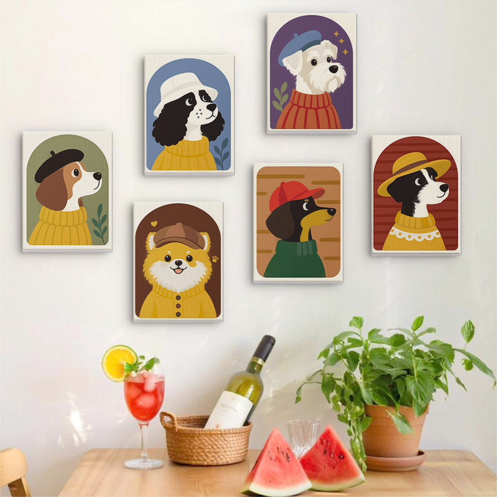 Fashionable Dogs mini paint by numbers – image 17