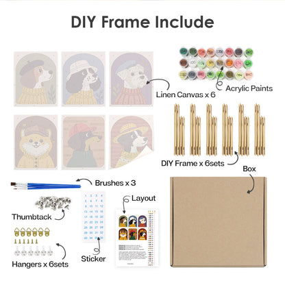 Fashionable Dogs mini paint by numbers – image 18