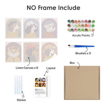 Fashionable Dogs mini paint by numbers – image 19