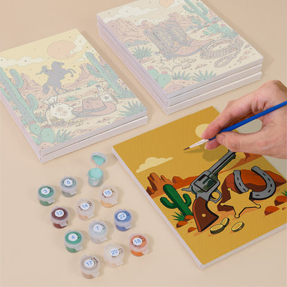 Cacti, Boots and Cowboy Sunsets mini paint by numbers – image 4