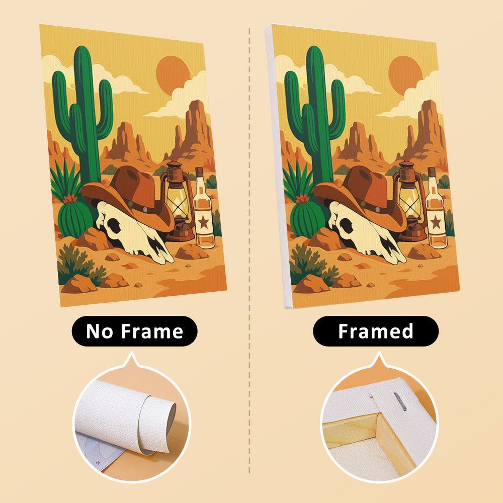 Cacti, Boots and Cowboy Sunsets mini paint by numbers – image 13