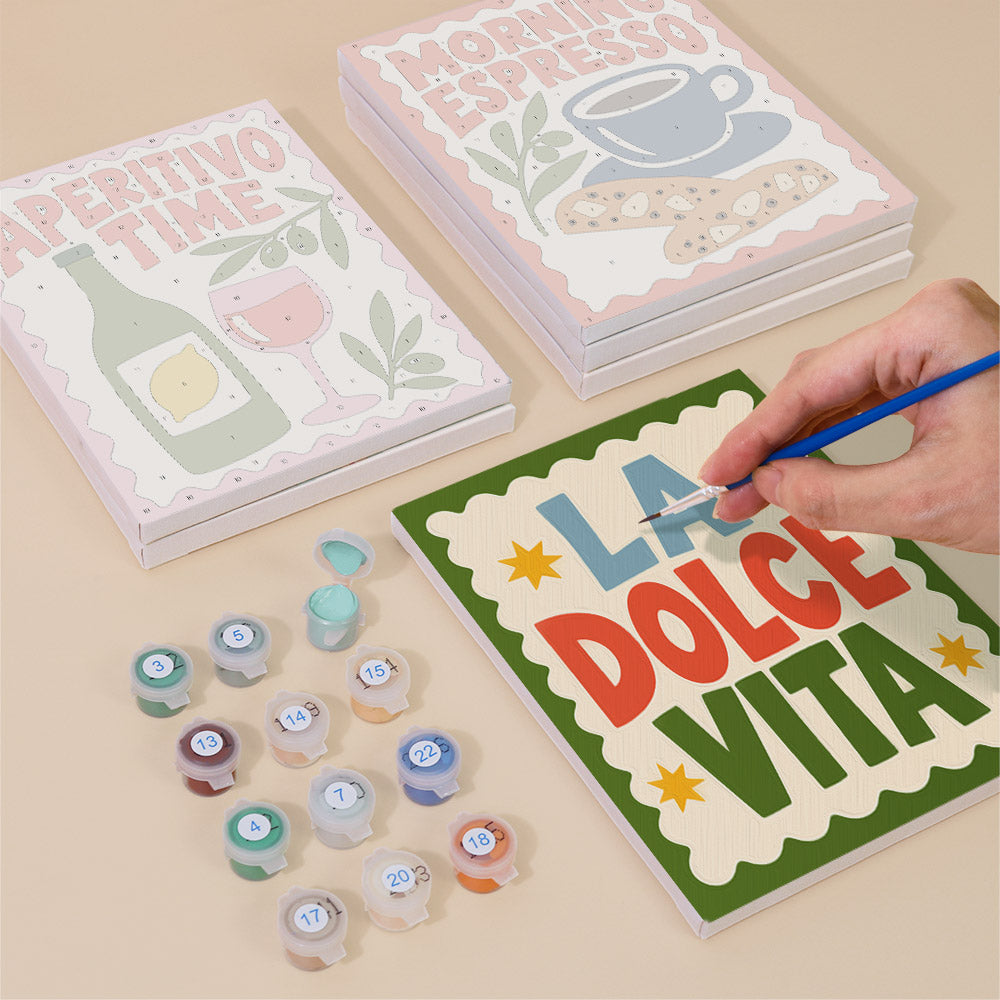 Italian Café Posters mini paint by numbers – image 4