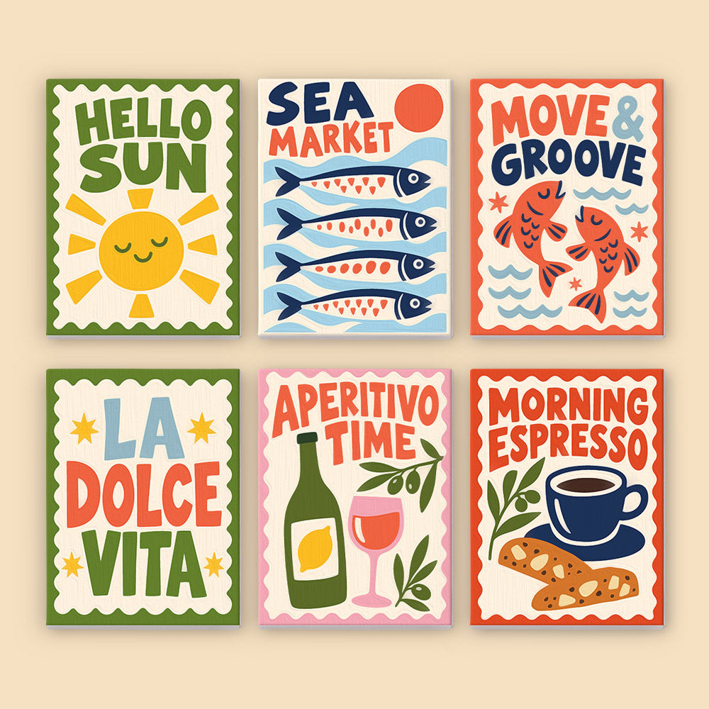 Italian Café Posters mini paint by numbers – image 8