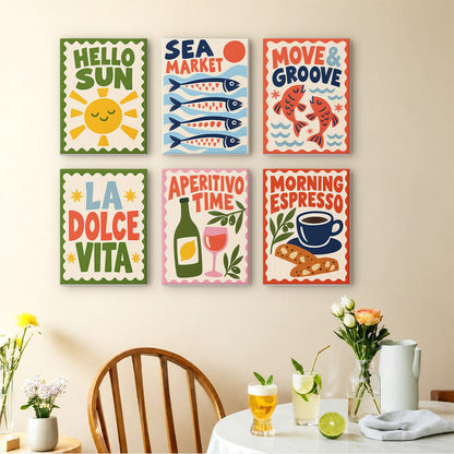 Italian Café Posters mini paint by numbers – image 14