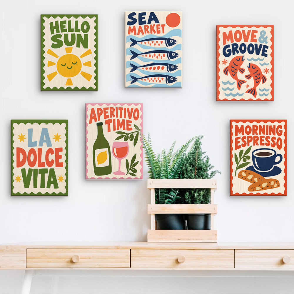 Italian Café Posters mini paint by numbers – image 15