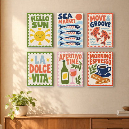 Italian Café Posters mini paint by numbers – image 16