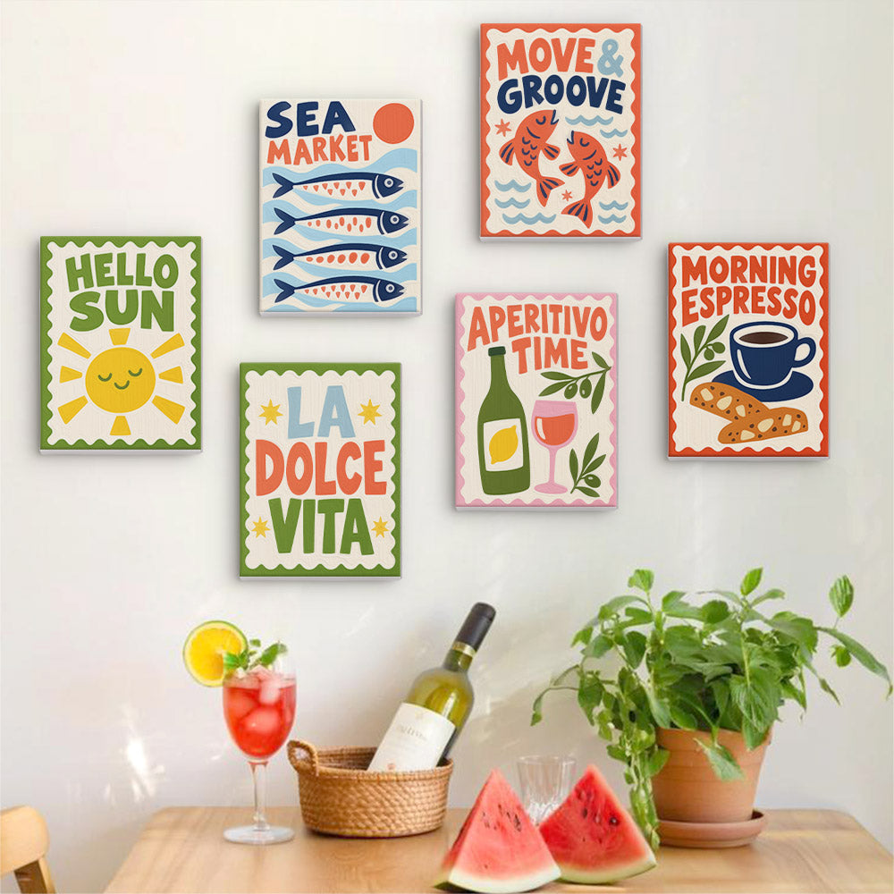 Italian Café Posters mini paint by numbers – image 17
