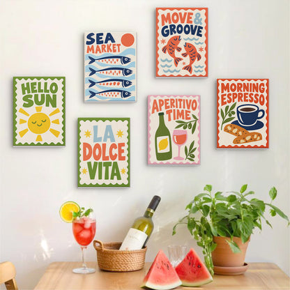 Italian Café Posters mini paint by numbers – image 17