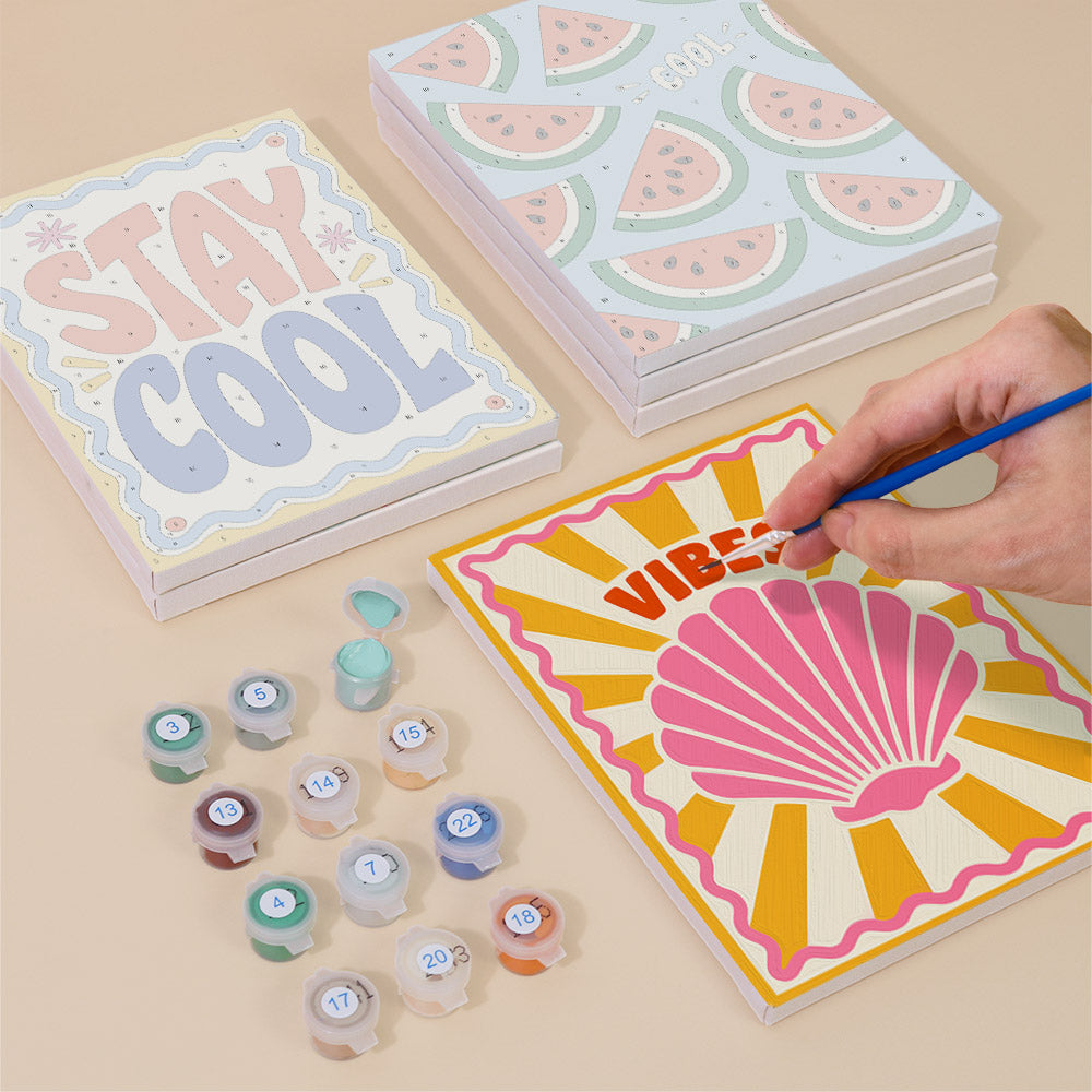 Retro Summer Sayings mini paint by numbers – image 4