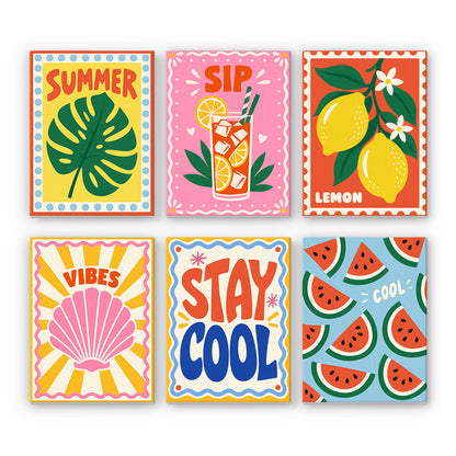 Retro Summer Sayings mini paint by numbers – image 7