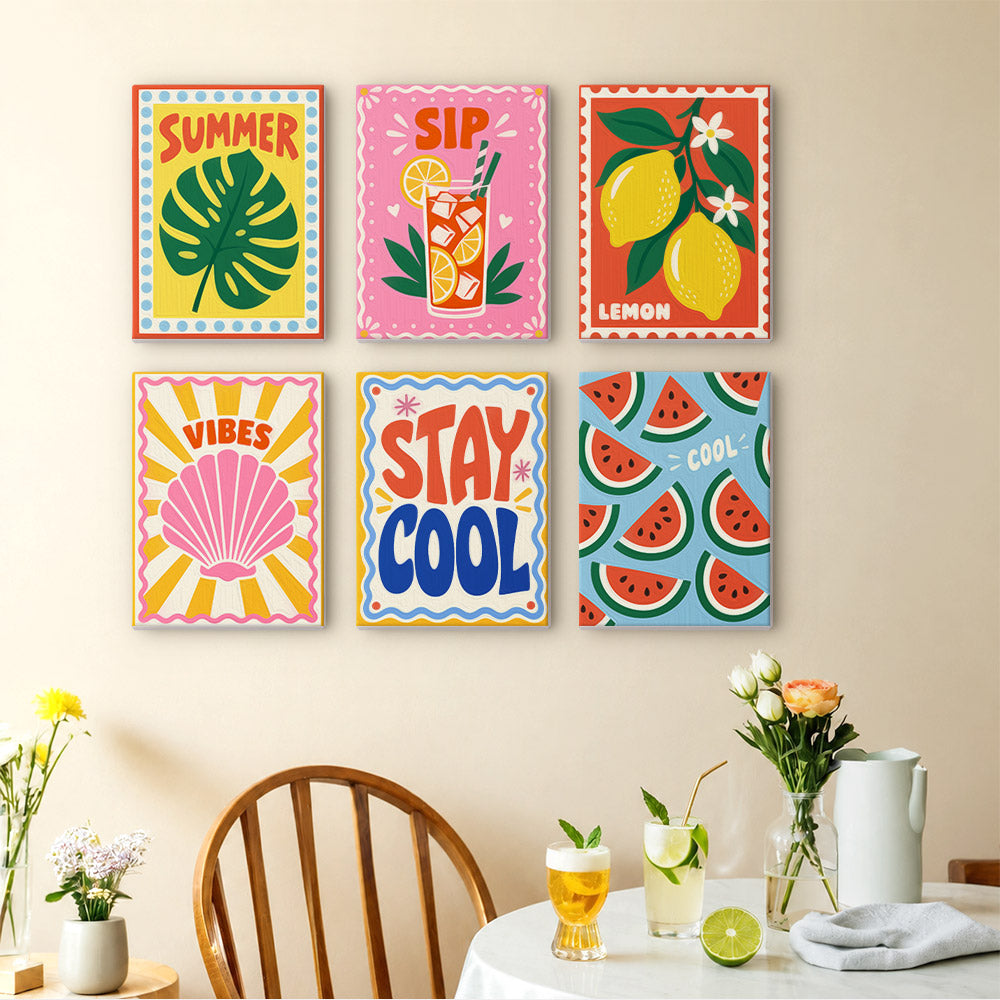Retro Summer Sayings mini paint by numbers – image 14