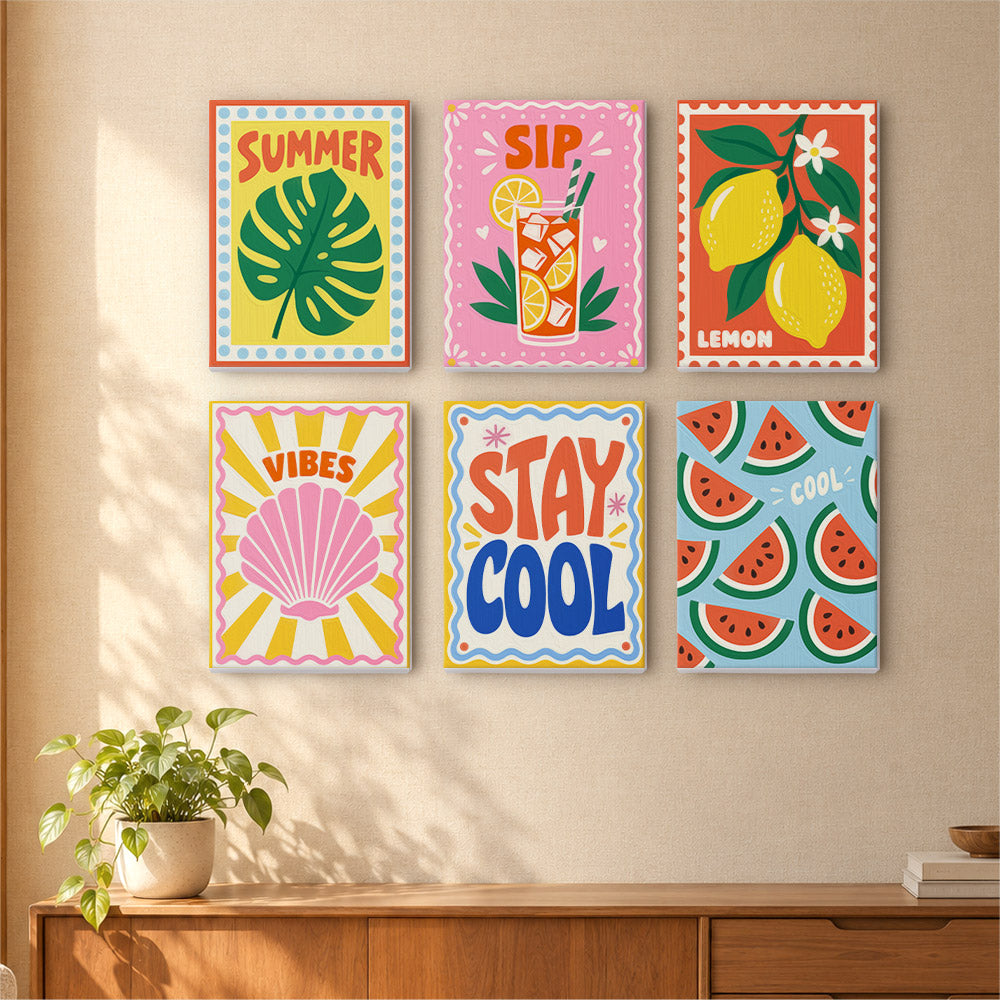 Retro Summer Sayings mini paint by numbers – image 16