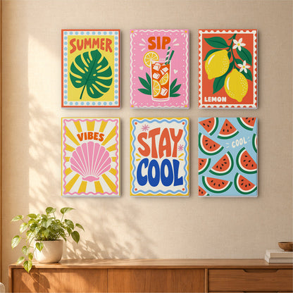 Retro Summer Sayings mini paint by numbers – image 16