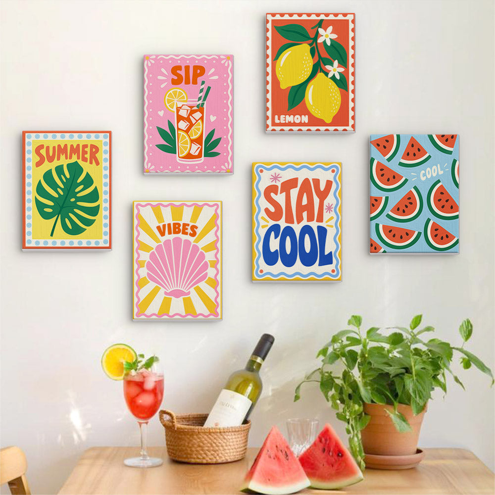 Retro Summer Sayings mini paint by numbers – image 17