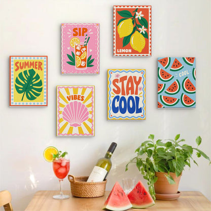 Retro Summer Sayings mini paint by numbers – image 17