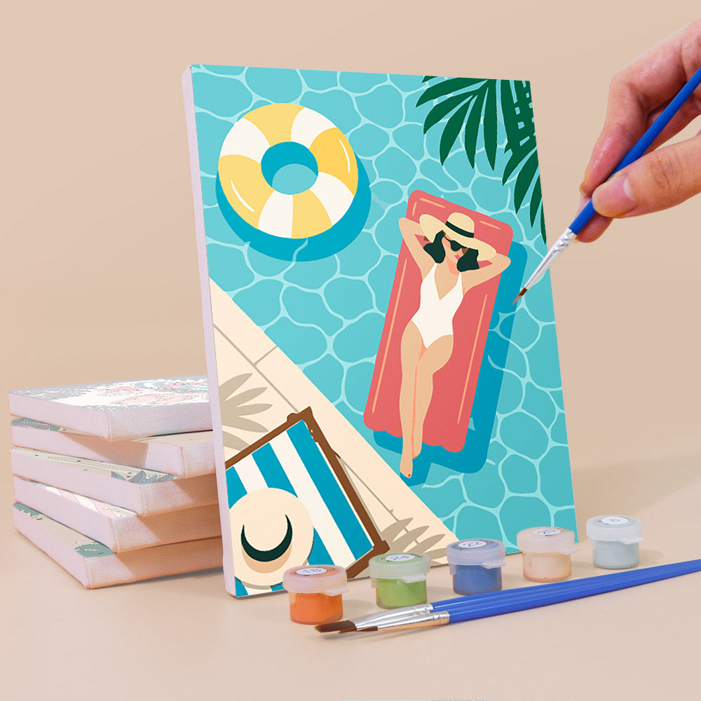 Vintage Beach Vacations mini paint by numbers – image 3