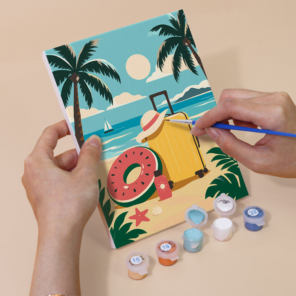 Vintage Beach Vacations mini paint by numbers – image 5