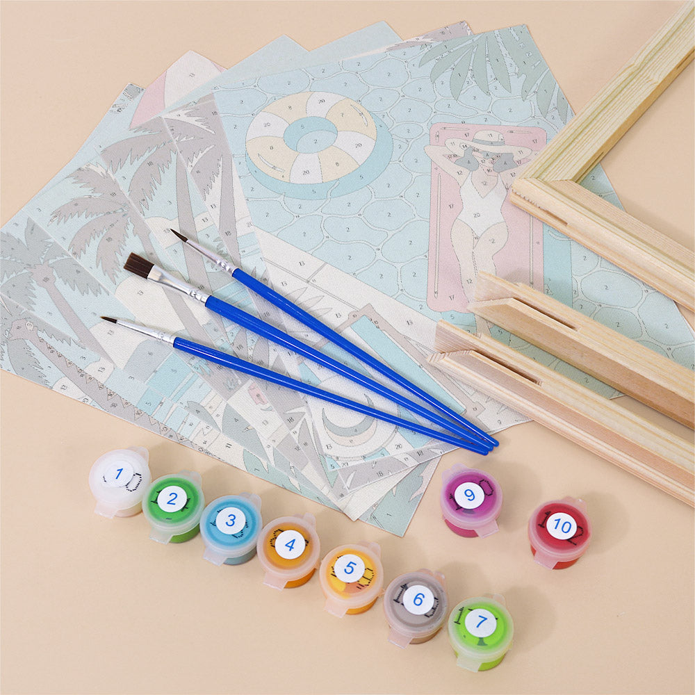Vintage Beach Vacations mini paint by numbers – image 11