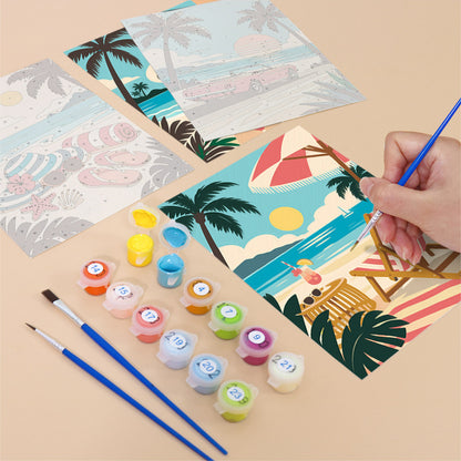 Vintage Beach Vacations mini paint by numbers – image 12