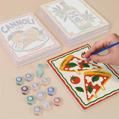 Pasta, Cannoli and Olive Oil mini paint by numbers – image 4