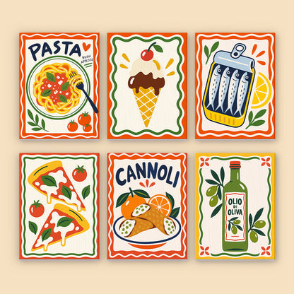 Pasta, Cannoli and Olive Oil mini paint by numbers – image 8