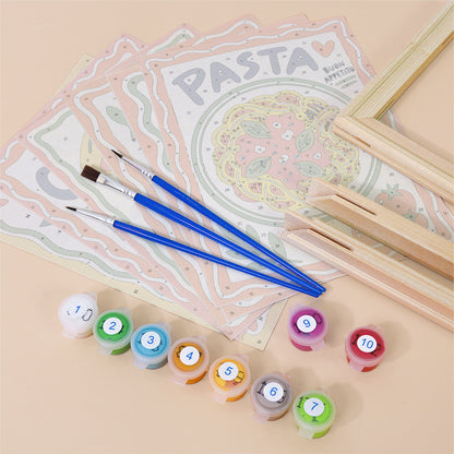 Pasta, Cannoli and Olive Oil mini paint by numbers – image 11