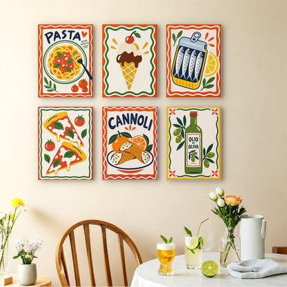 Pasta, Cannoli and Olive Oil mini paint by numbers – image 14