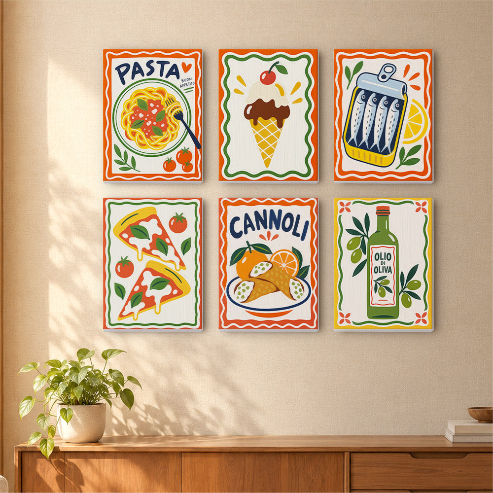 Pasta, Cannoli and Olive Oil mini paint by numbers – image 16