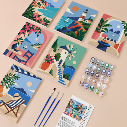 Greek Island Escapes mini paint by numbers – image 1